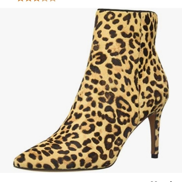 NWOT! STEVEN by Steve Madden LEILA-L Pointy Toe Leopard Boots - Real Fur - Picture 2 of 13